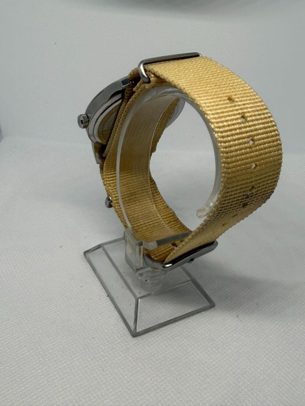 Stührling Original Contrail Aviator Watch Champagne Dial Tan Canvas Strap Quartz - Picture 4 of 10
